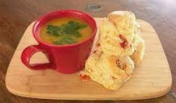 Soup and scones.JPG